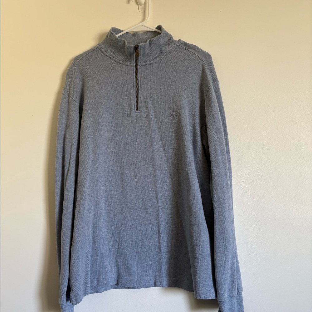 Men's Gray Half-Zip Sweater